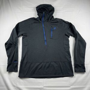 Men's Gray Hoodie with Blue Accents